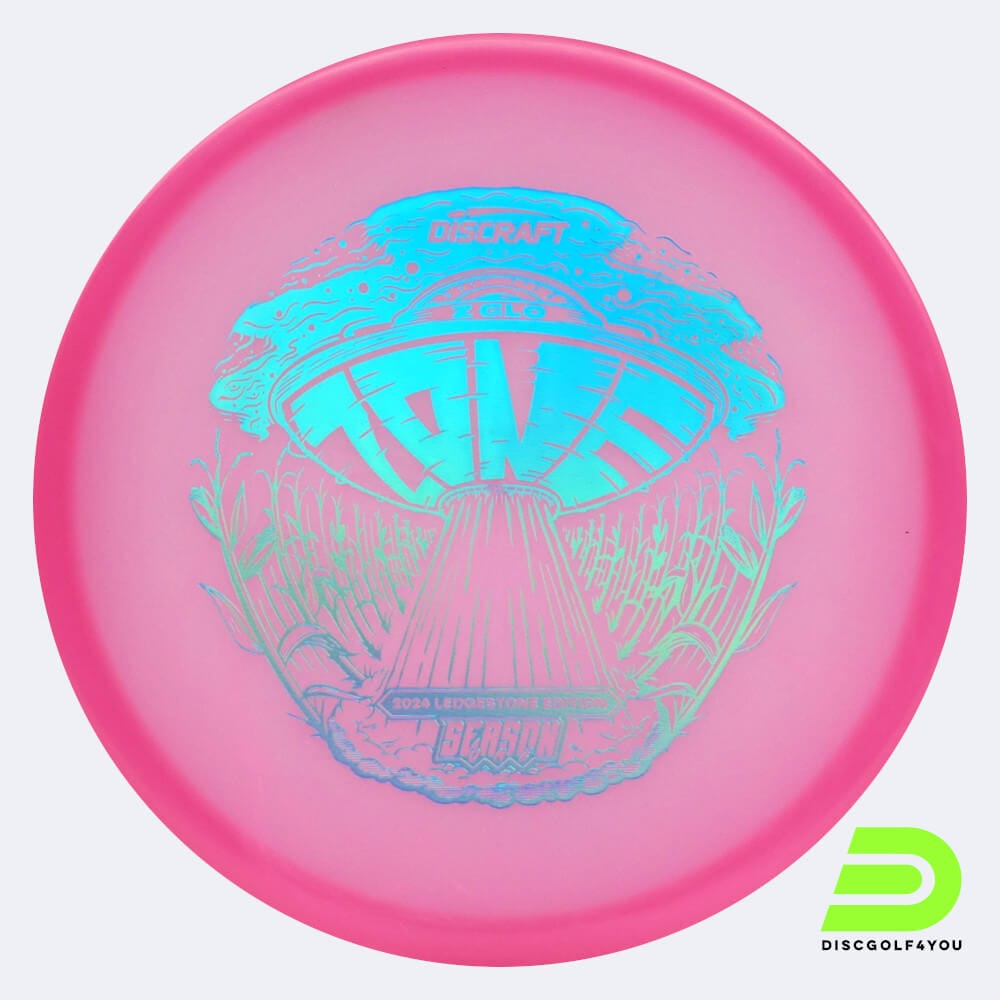 Discraft Zone 2024 Ledgestone Edition in pink, z glo plastic and glow effect