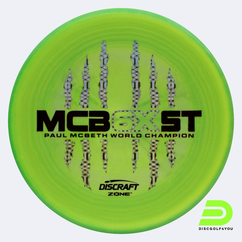Discraft Zone - McBeth 6x Claw in hellgrün, im ESP Kunststoff und ohne Spezialeffekt