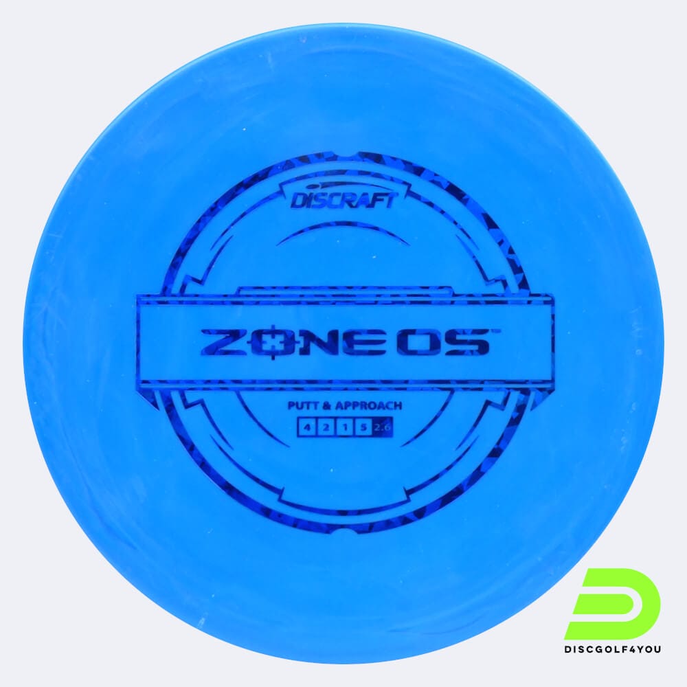Discraft Zone OS in blau, im Putter Line Kunststoff und ohne Spezialeffekt