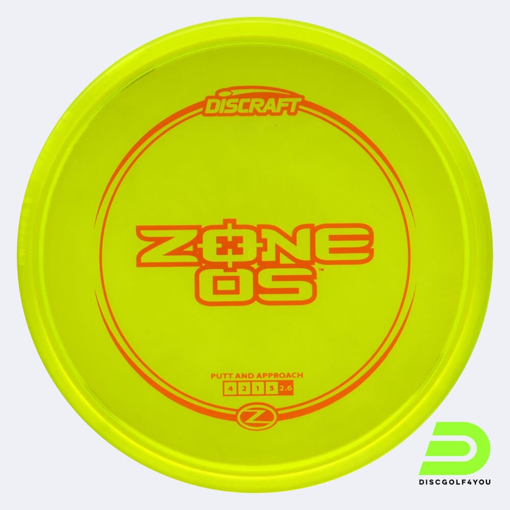 Discraft Zone OS in yellow, z-line plastic