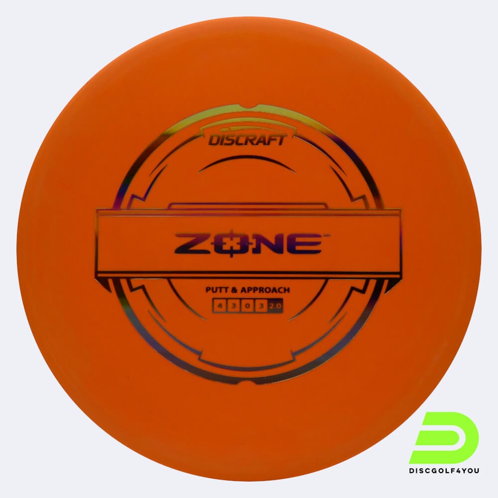 Discraft Zone in classic-orange, putter line plastic