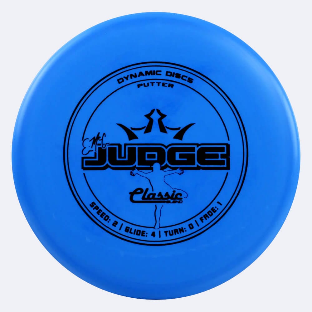Dynamic Discs Emac Judge in blue, classic blend plastic