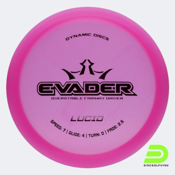 Dynamic Discs Evader in pink, lucid plastic