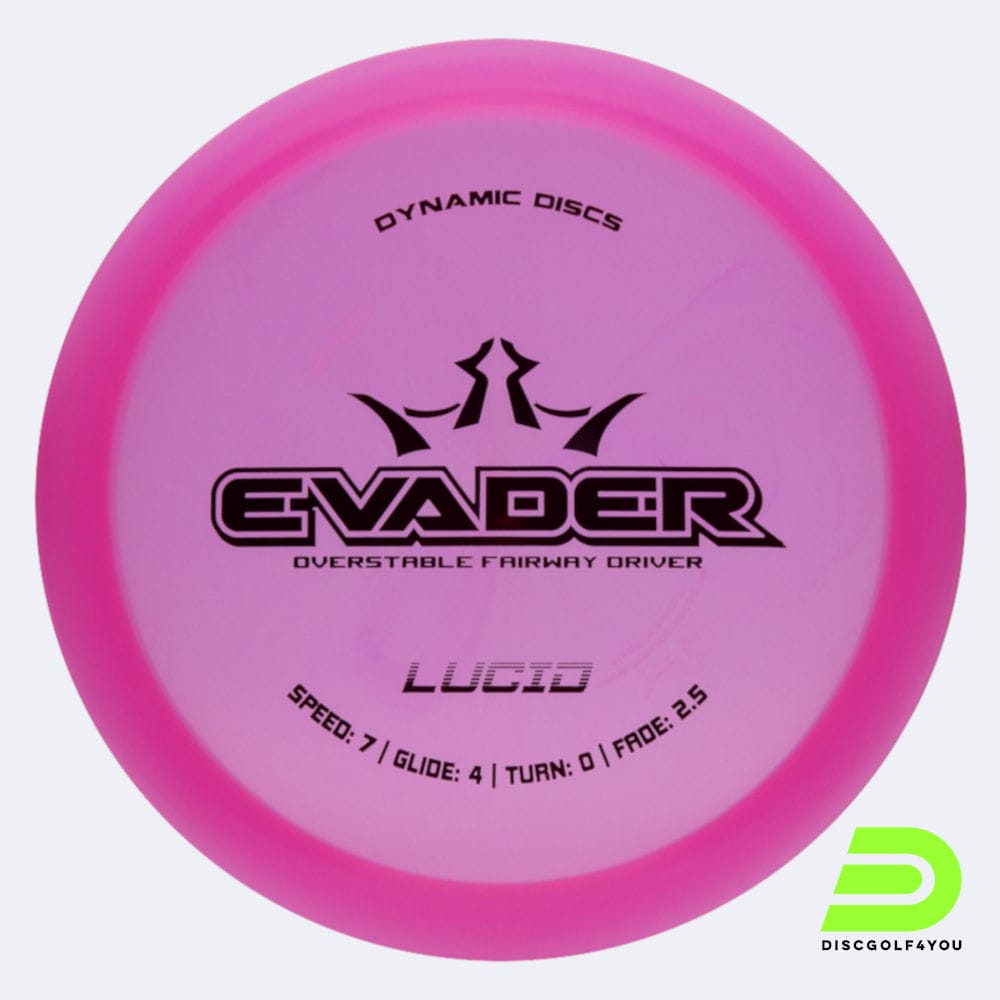 Dynamic Discs Evader in pink, lucid plastic