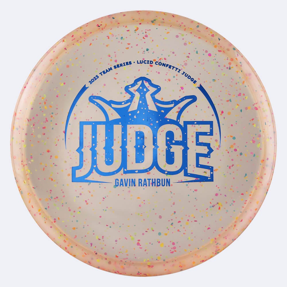 Dynamic Discs Judge - Gavin Rathbun Team Series in kristallklar, im Lucid Confetti Kunststoff und ohne Spezialeffekt