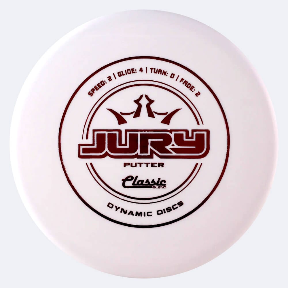 Dynamic Discs Jury in white, classic blend plastic