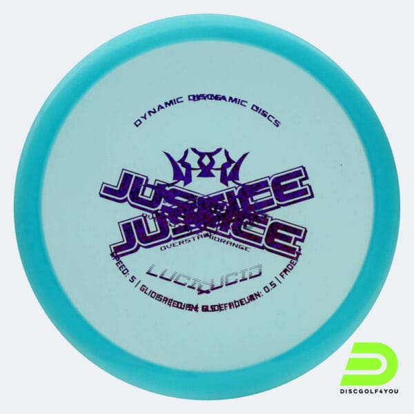 Dynamic Discs Justice in türkis, im Lucid Kunststoff und misprint Spezialeffekt
