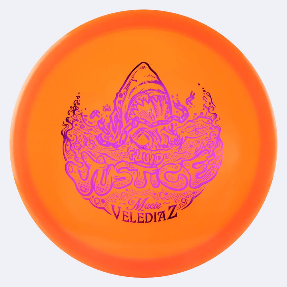 Dynamic Discs Justice Macie Velediaz Team Series in classic-orange, fluid plastic