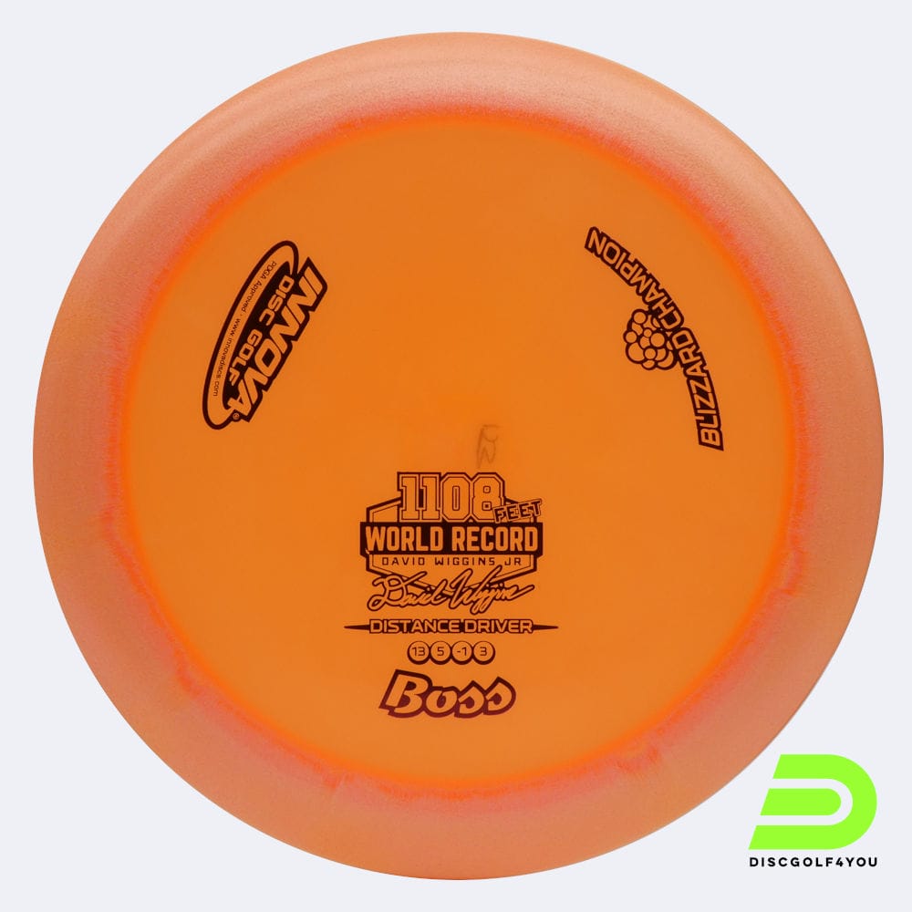 Innova Boss in classic-orange, blizzard champion plastic