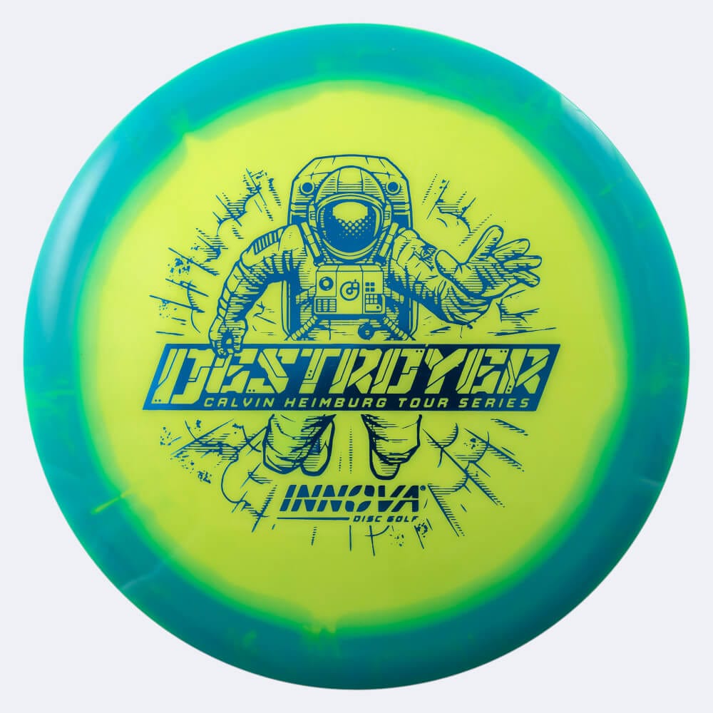 Innova Destroyer - Calvin Heimburg Tour Series in gelb-türkis, im Halo Star Kunststoff und ohne Spezialeffekt