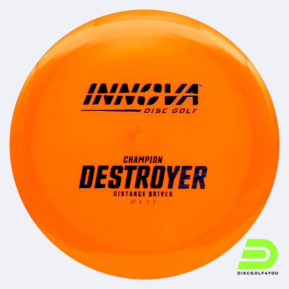 Innova Destroyer in classic-orange, champion plastic and design upgrade effect