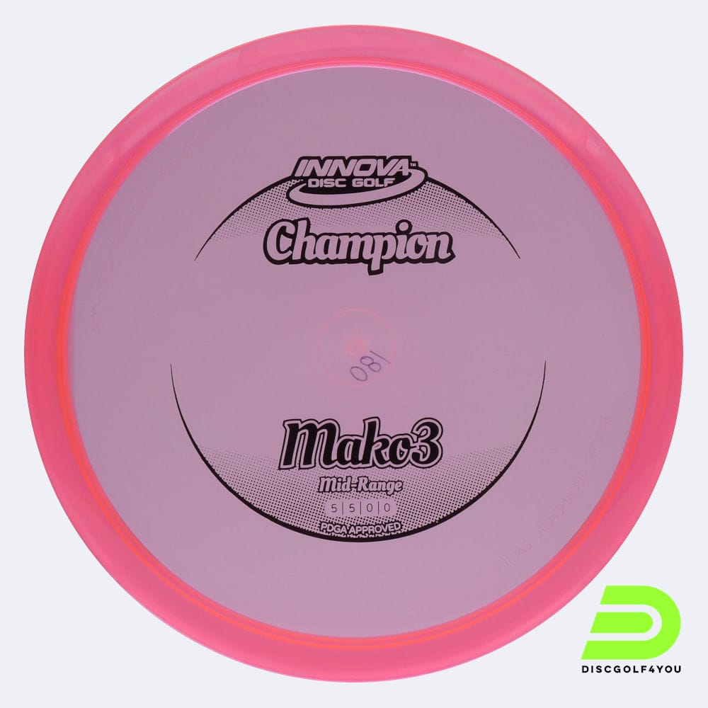 Innova Mako 3 in pink, champion plastic