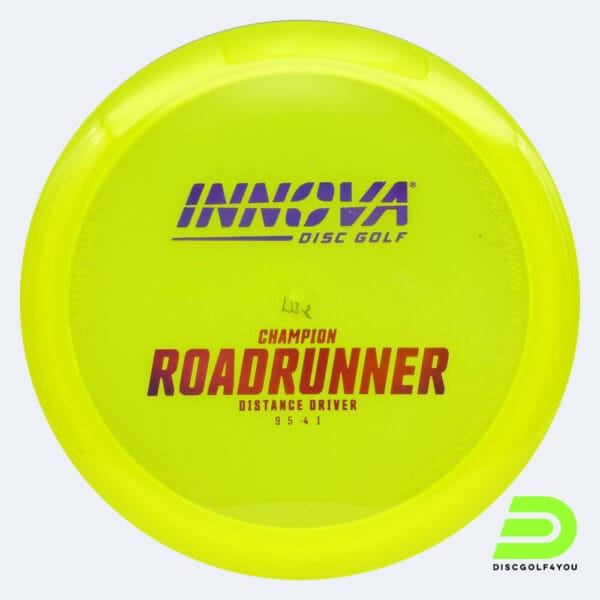 Innova Roadrunner in yellow, champion plastic and design upgrade effect