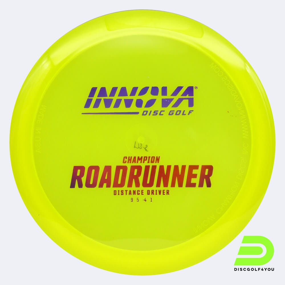 Innova Roadrunner in yellow, champion plastic and design upgrade effect