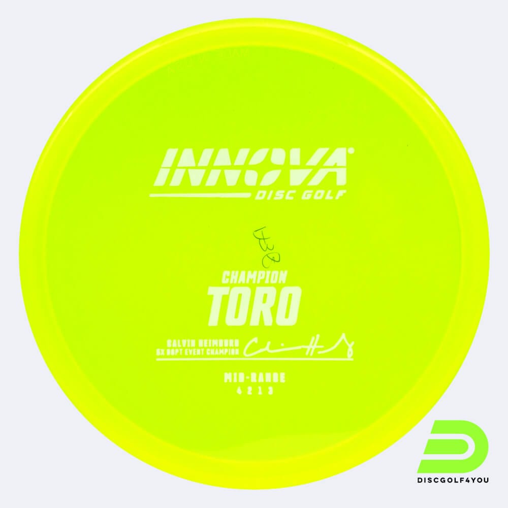 Innova Toro in yellow, champion plastic
