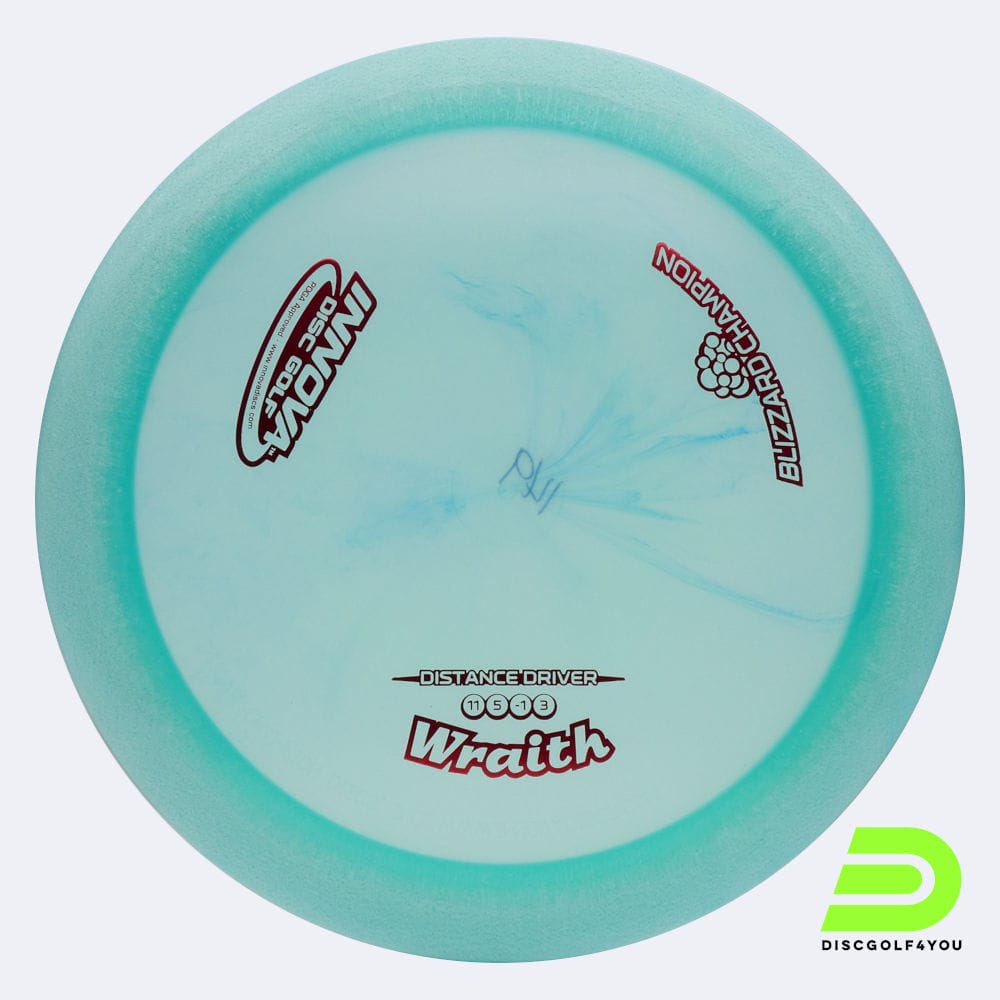 Innova Wraith in blue, blizzard champion plastic
