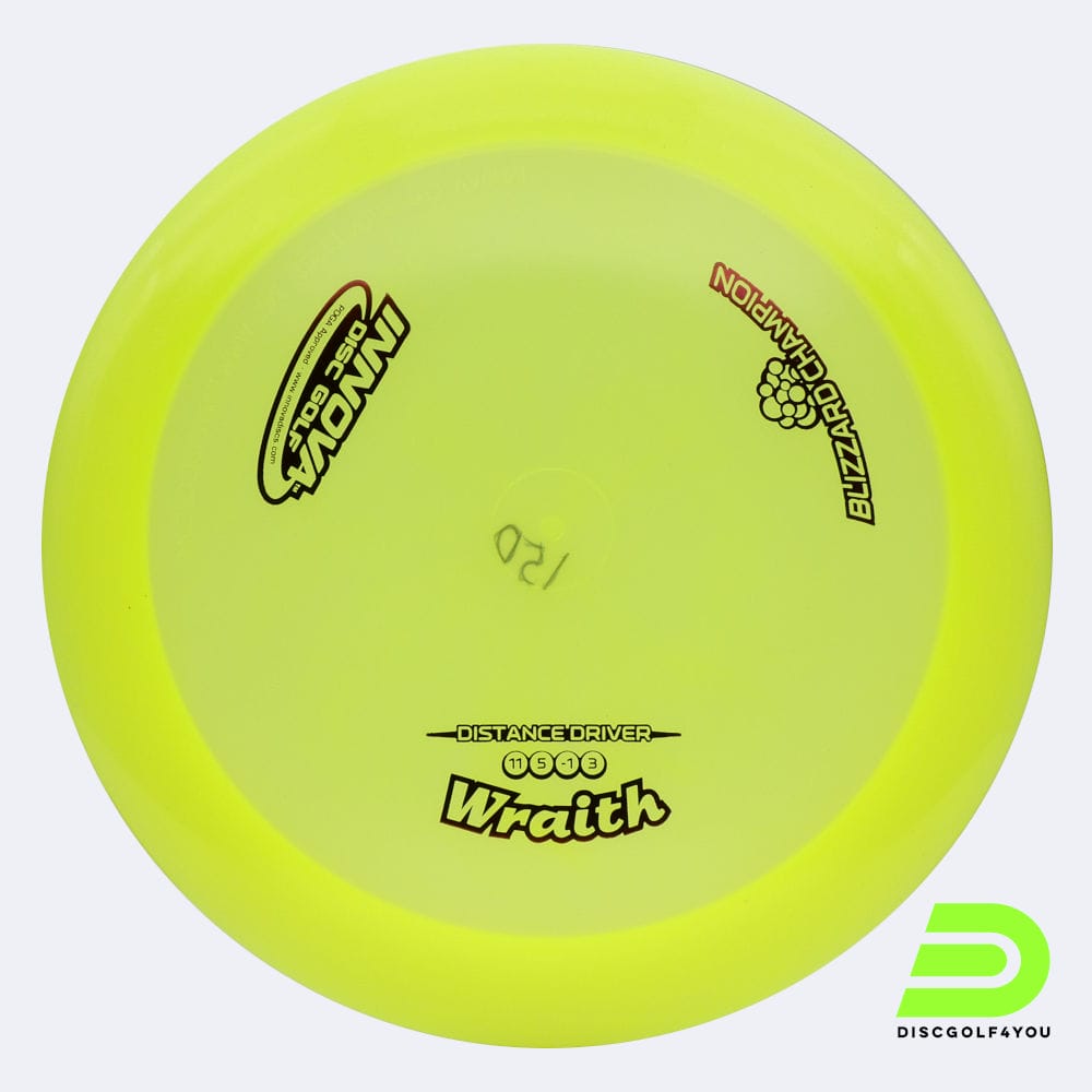 Innova Wraith in yellow, blizzard champion plastic
