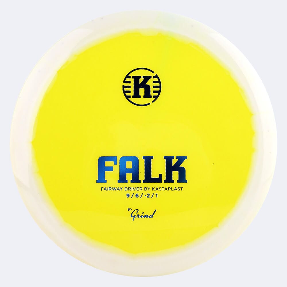 Kastaplast Falk in yellow, k1 grind plastic