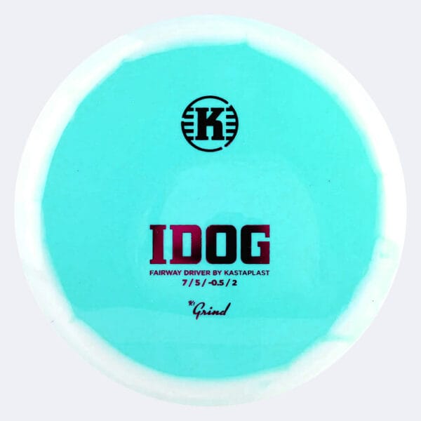 Kastaplast Idog in turquoise, k1 grind plastic
