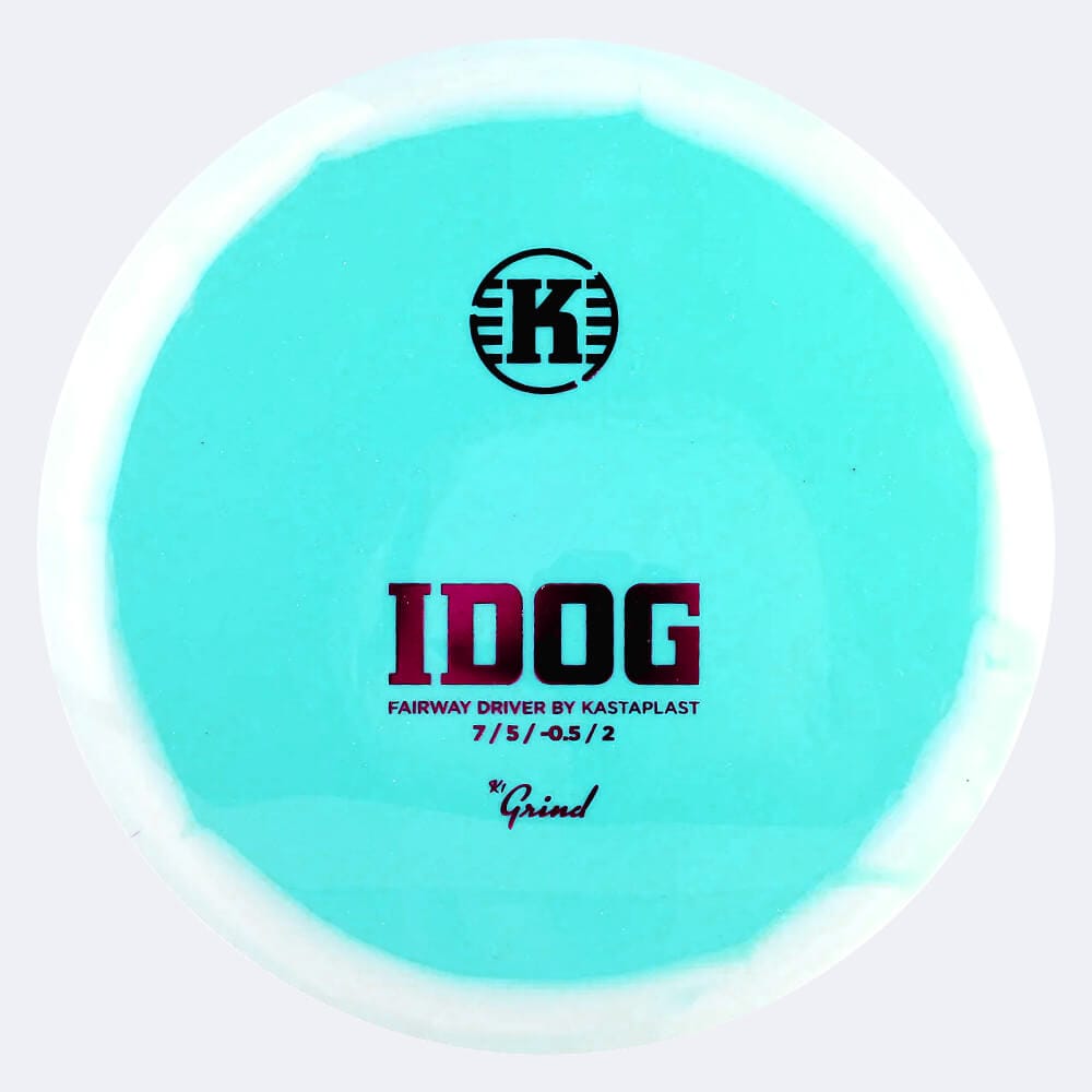 Kastaplast Idog in turquoise, k1 grind plastic