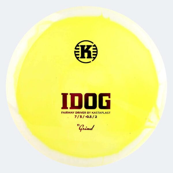 Kastaplast Idog in yellow, k1 grind plastic