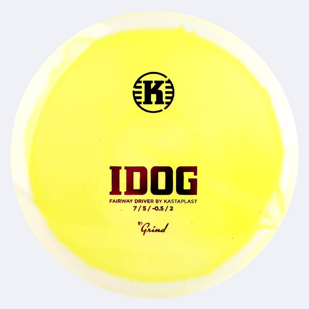 Kastaplast Idog in yellow, k1 grind plastic