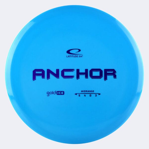 Latitude 64° Anchor in blue, gold ice plastic
