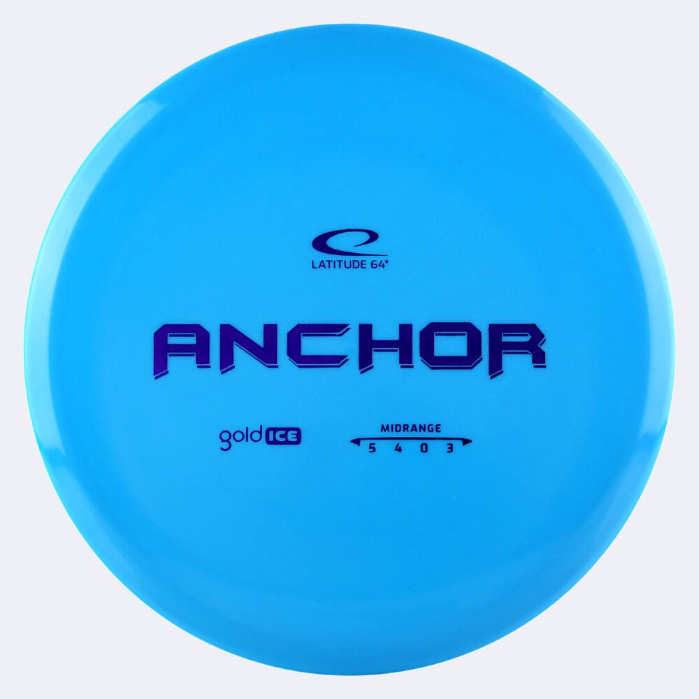 Latitude 64° Anchor in blue, gold ice plastic