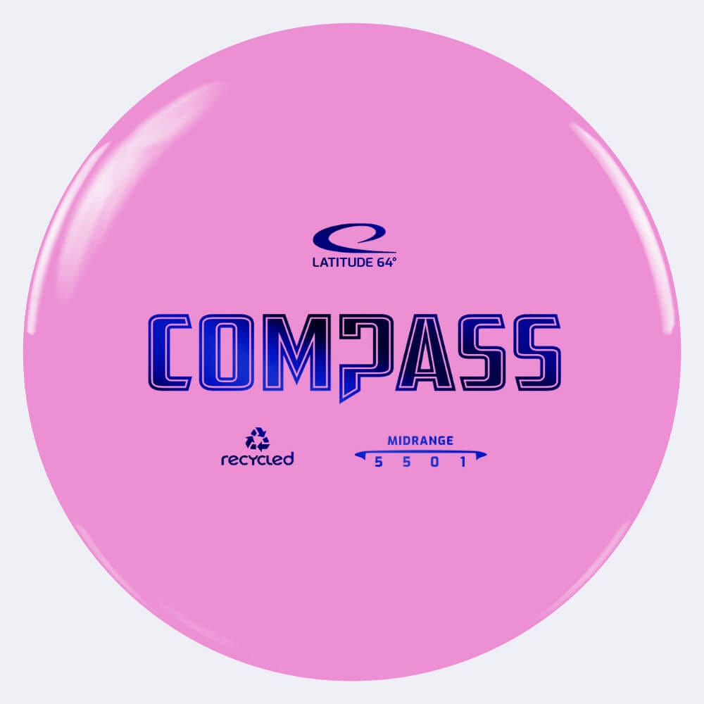 Latitude 64° Compass in rosa, im Recycled Kunststoff und ohne Spezialeffekt