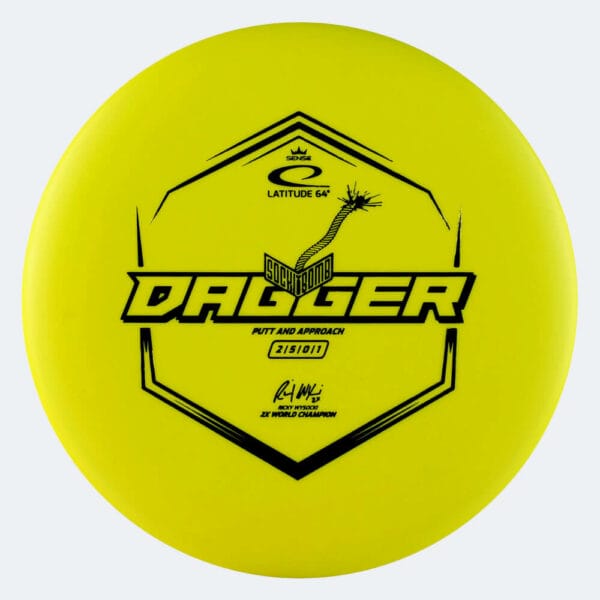 Latitude 64° Sockibomb Dagger in gelb, im Sense Kunststoff und ohne Spezialeffekt