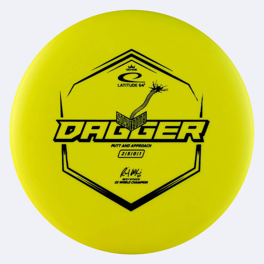 Latitude 64° Sockibomb Dagger in gelb, im Sense Kunststoff und ohne Spezialeffekt