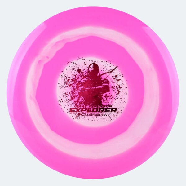 Latitude 64° Explorer Isasc Robinson in weiss-rosa, im Gold Bullseye Kunststoff und ohne Spezialeffekt