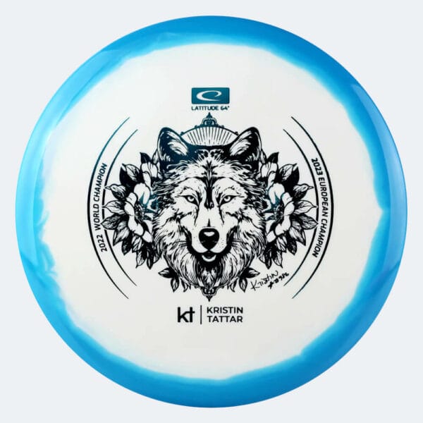 Latitude 64° Pure Kristin Tattar 2023 European Champion in weiss-türkis, im Gold Orbit Kunststoff und ohne Spezialeffekt