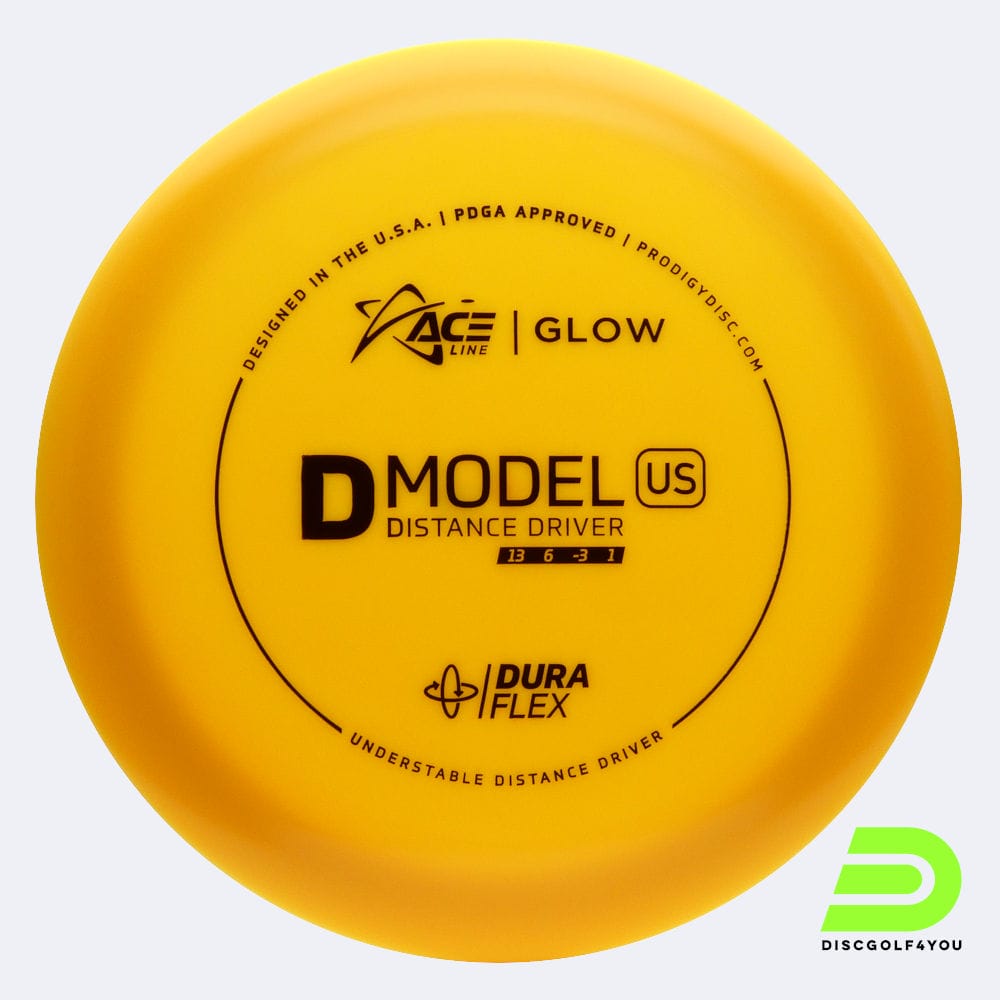 Prodigy ACE Line D US in gelb, im Duraflex GLOW Kunststoff und glow Spezialeffekt