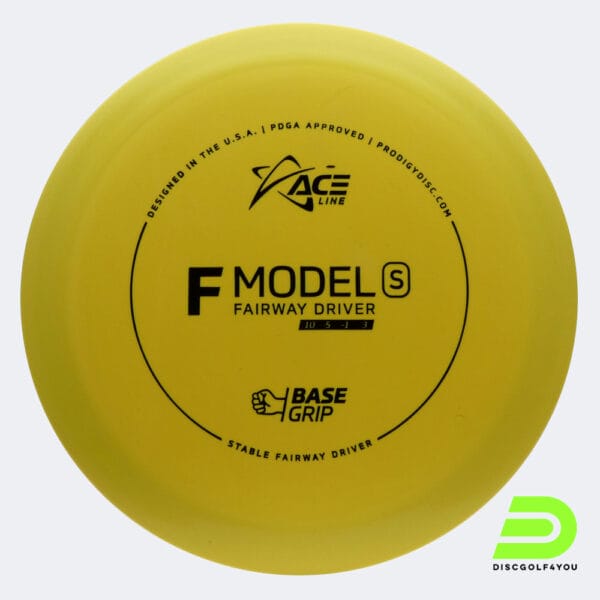 Prodigy ACE Line F S in gelb, im BaseGrip Kunststoff und ohne Spezialeffekt