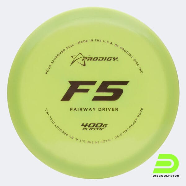 Prodigy F5 in green, 400g plastic