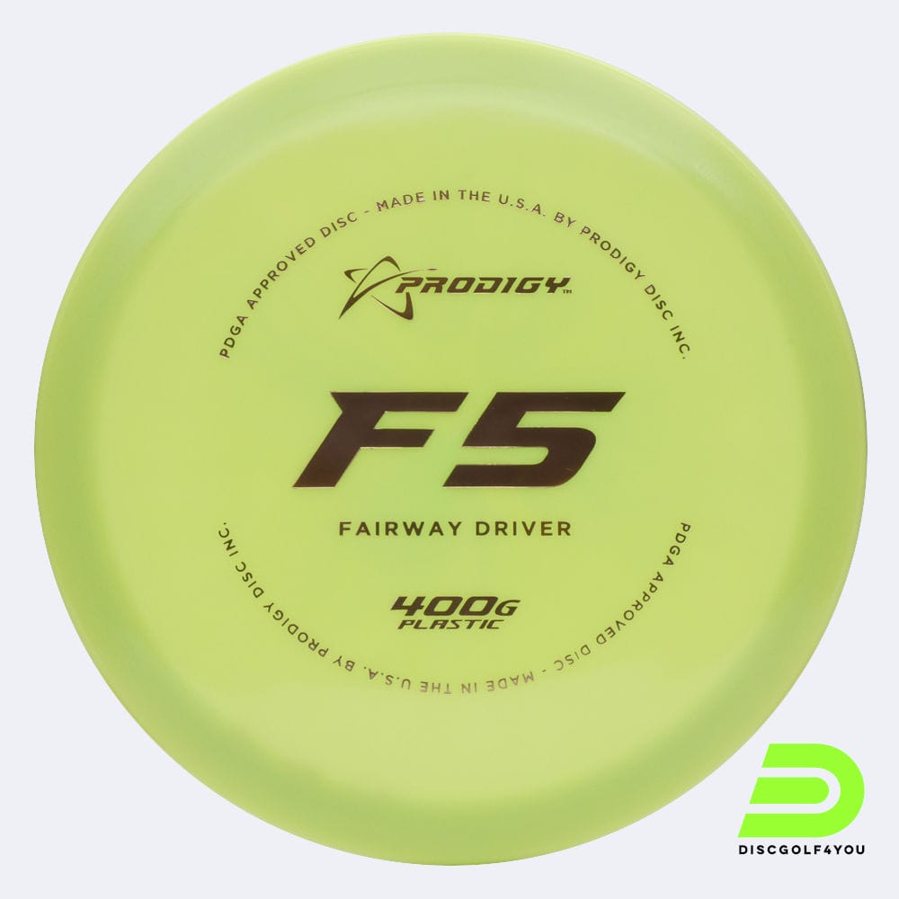 Prodigy F5 in green, 400g plastic