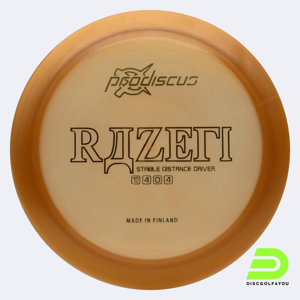 Prodiscus Razeri in gold, platinium plastic