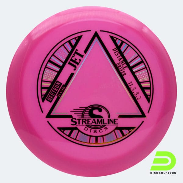 Streamline Jet in pink, neutron plastic