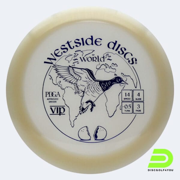 Westside World in white, vip plastic