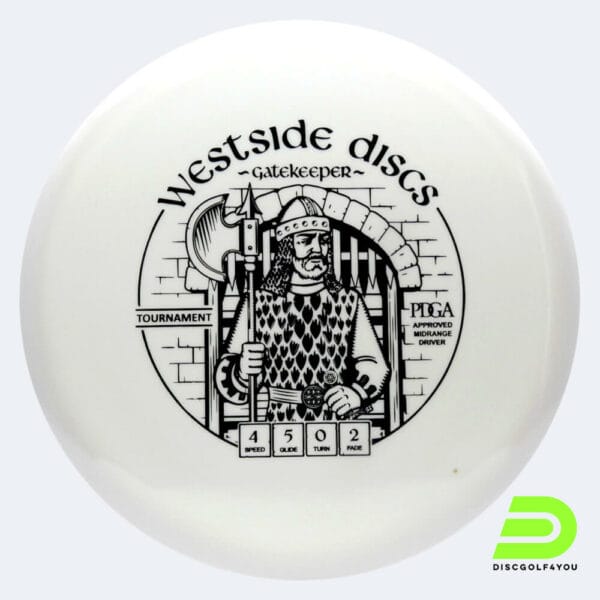 Westside Gatekeeper in white, tournament plastic