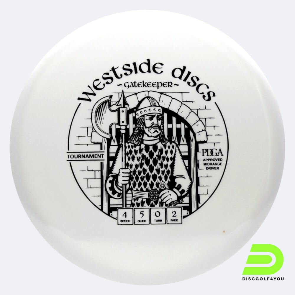 Westside Gatekeeper in white, tournament plastic