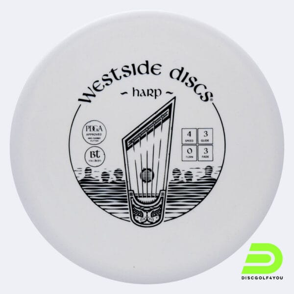 Westside Harp in white, bt medium plastic
