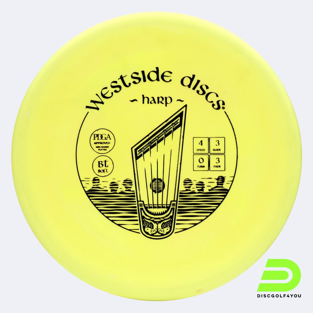 Westside Harp in yellow, bt soft plastic