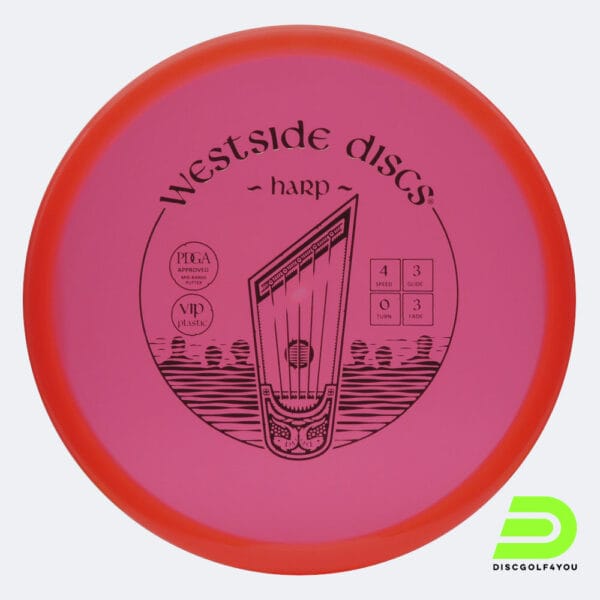 Westside Harp in red, vip plastic