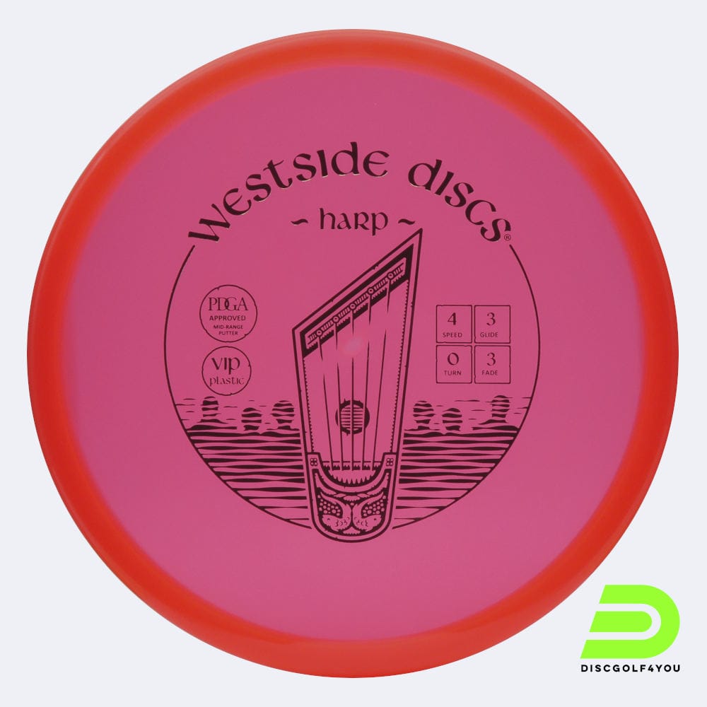Westside Harp in red, vip plastic