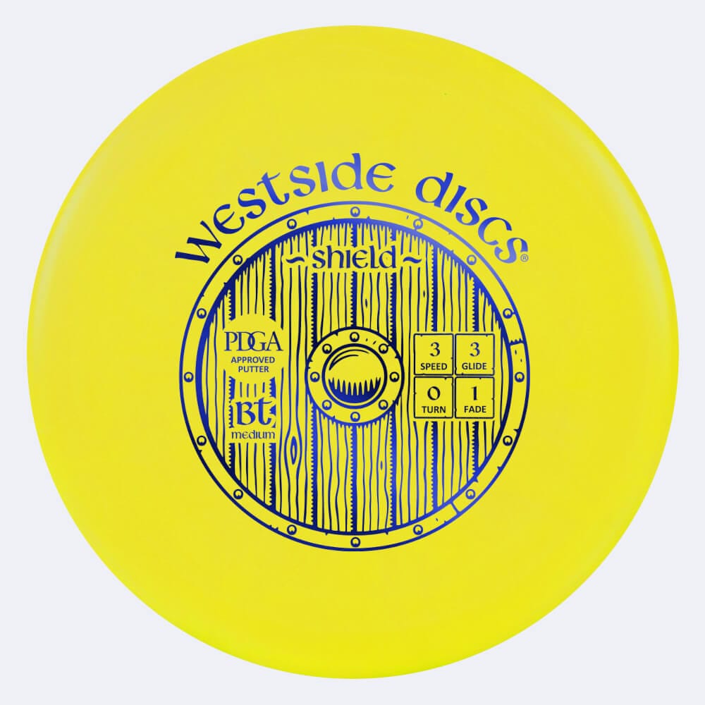 Westside Shield in gelb, im BT Medium Kunststoff und ohne Spezialeffekt