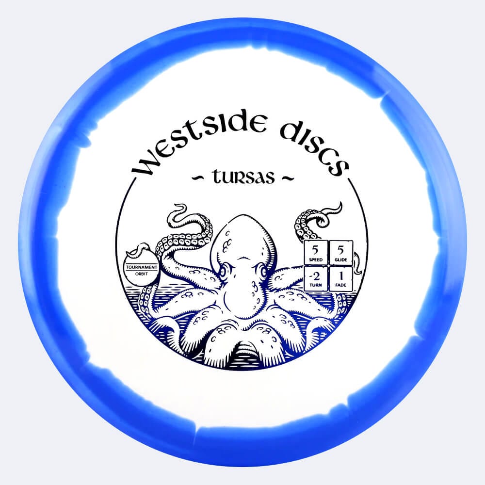 Westside Tursas in white-blue, tournament orbit plastic