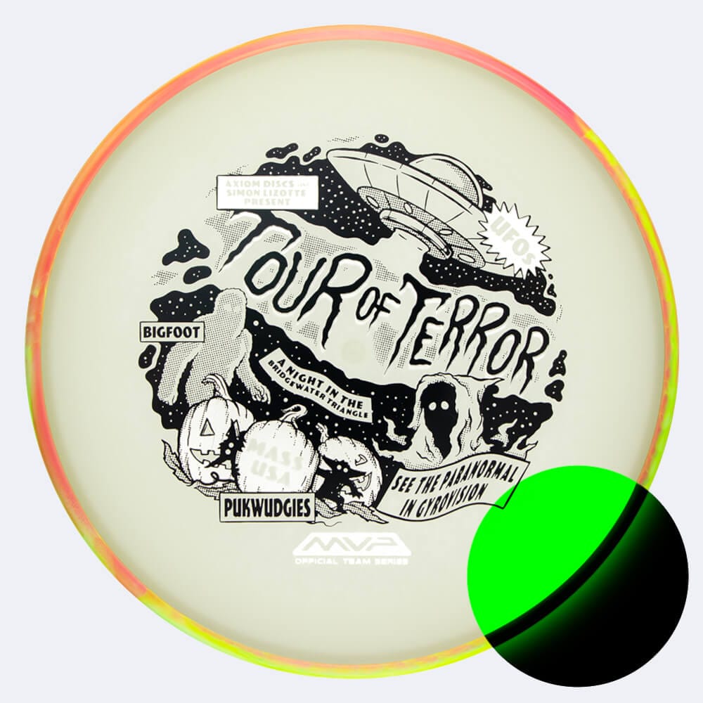 Axiom Pixel Halloween Edition in white, eclipse plastic and glow effect