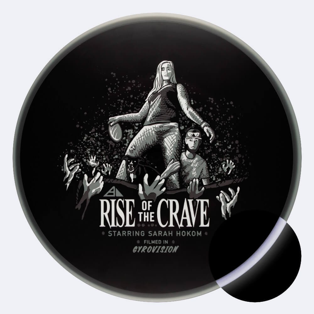 Axiom Crave Sarah Hokom 2023 Halloween Edition in black, eclipse r2 neutron plastic and glow effect Axiom Crave Sarah Hokom 2023 Halloween Edition in black, eclipse r2 neutron plastic and glow effect